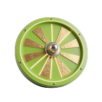 Buntes Gl&uuml;cksrad mit lime-gr&uuml;nen und goldenen Segmenten als Wheel of Fortune bei Golisimo Casino