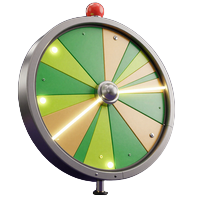 Buntes Gl&uuml;cksrad mit lime-gr&uuml;nen und goldenen Segmenten als Wheel of Fortune bei Golisimo Casino