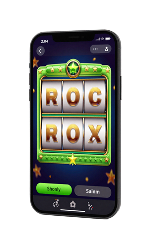 Smartphone mit buntem Slot-Spiel und drehenden Walzen bei Golisimo Mobile Slots